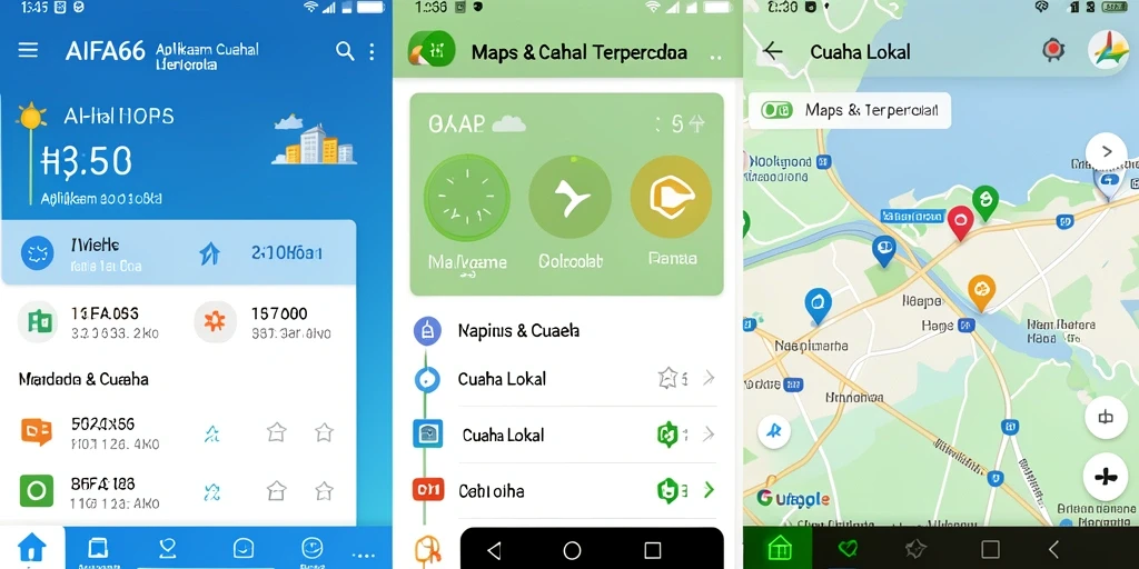Antarmuka AIFA66 menampilkan informasi cuaca yang jelas dan informatif.