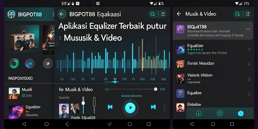 Antarmuka aplikasi BIGPOT88 untuk pengaturan Equalizer yang mudah digunakan.