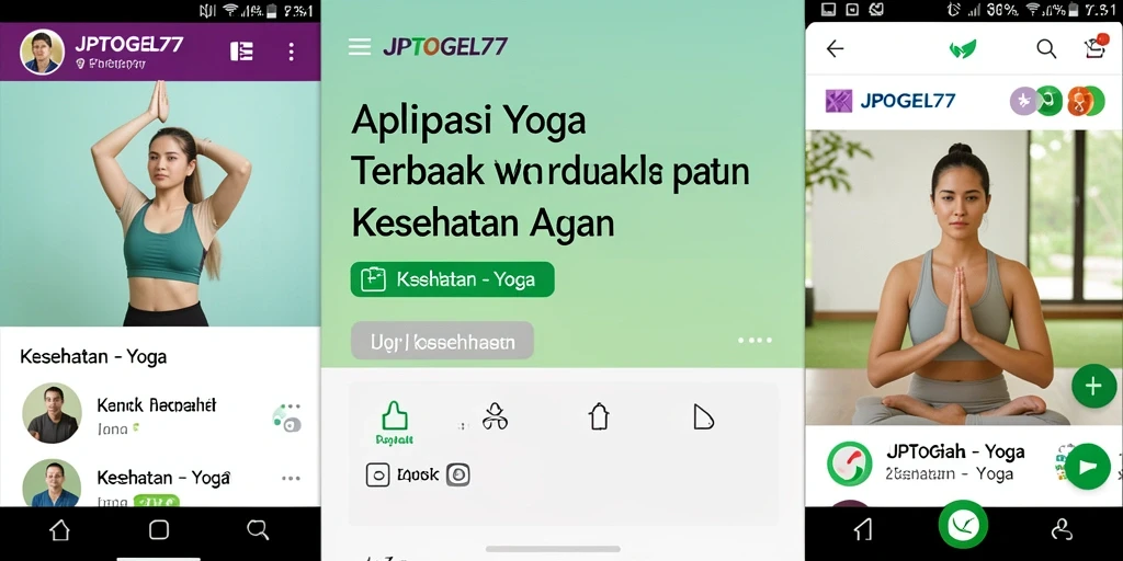 Tampilan antarmuka aplikasi JPTOGEL77 yang memudahkan pengguna dalam berlatih Yoga.