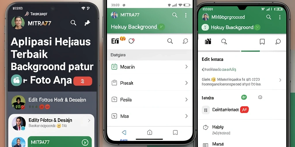 Antarmuka aplikasi MITRA77 untuk menghapus background dengan mudah.
