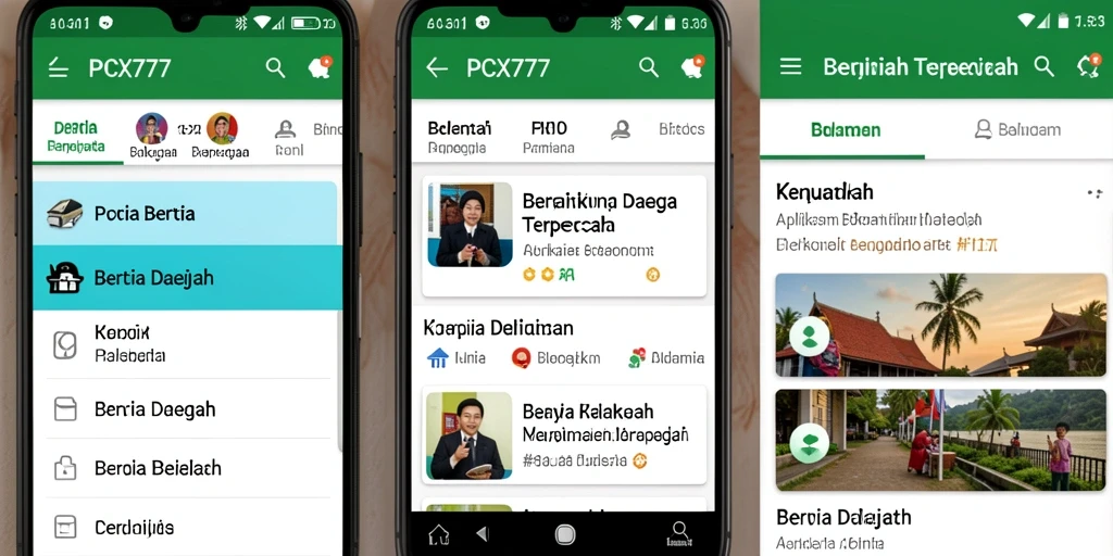 Tampilan antarmuka utama PCX777 yang sederhana dan informatif.
