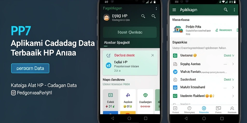 Tampilan antarmuka PP7 yang sederhana dan efisien untuk cadangan data.