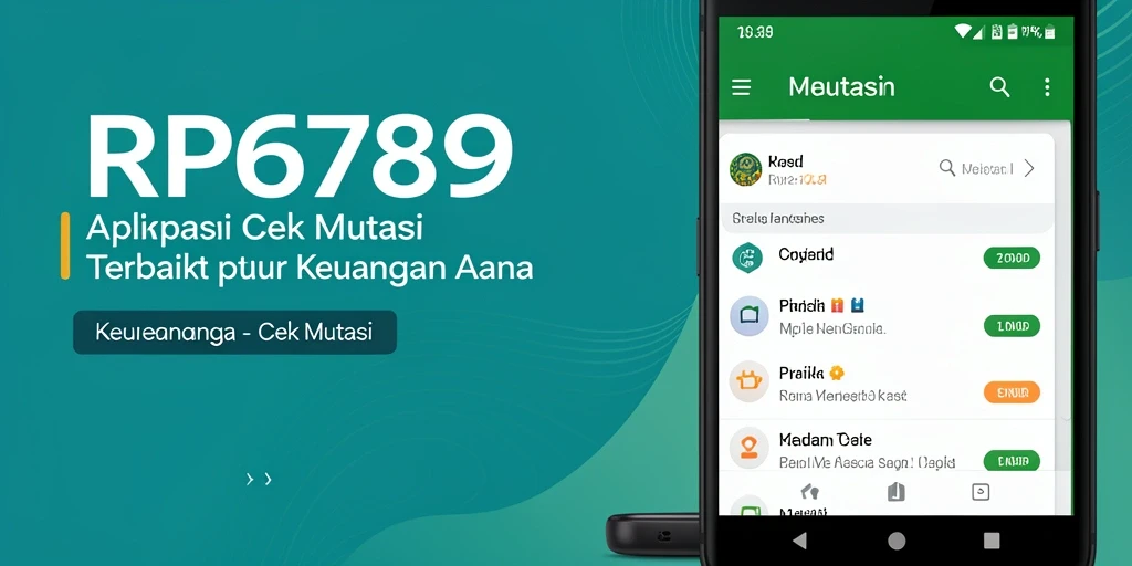 Tampilan antarmuka aplikasi Cek Mutasi RP6789 yang mudah digunakan.