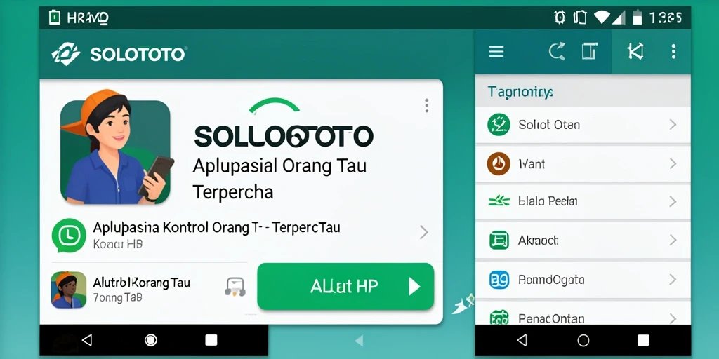 Tampilan antarmuka pengguna aplikasi Kontrol Orang Tua SOLOTOTO.