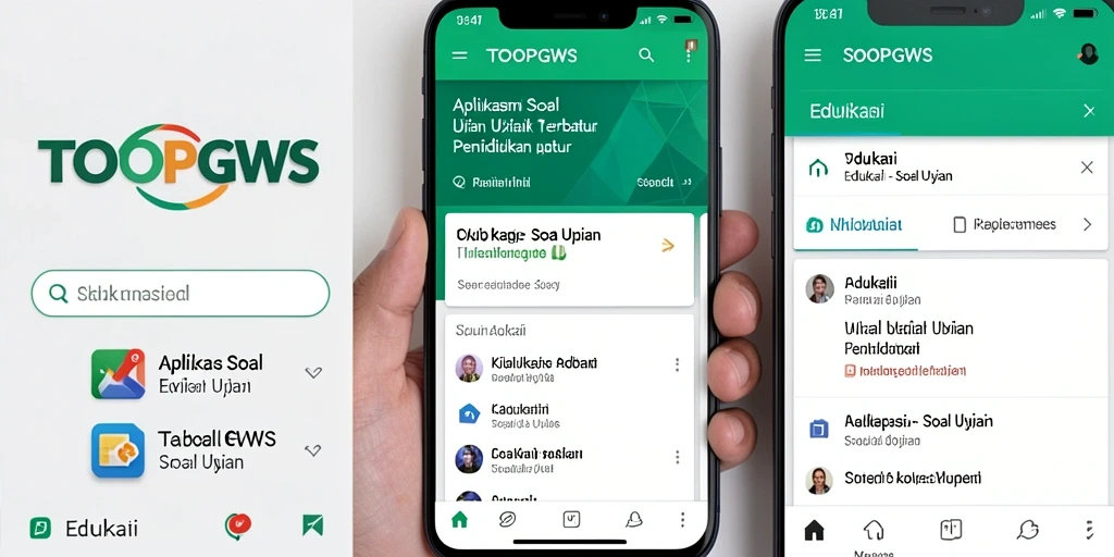 Antarmuka TOOPGWS yang mudah digunakan untuk belajar soal ujian.