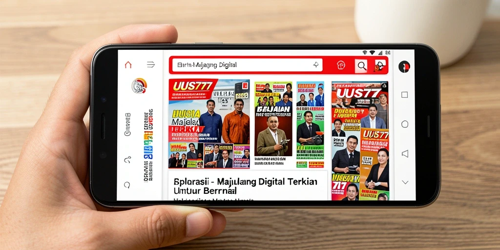 Tampilan intuitif aplikasi Majalah Digital UUS777.