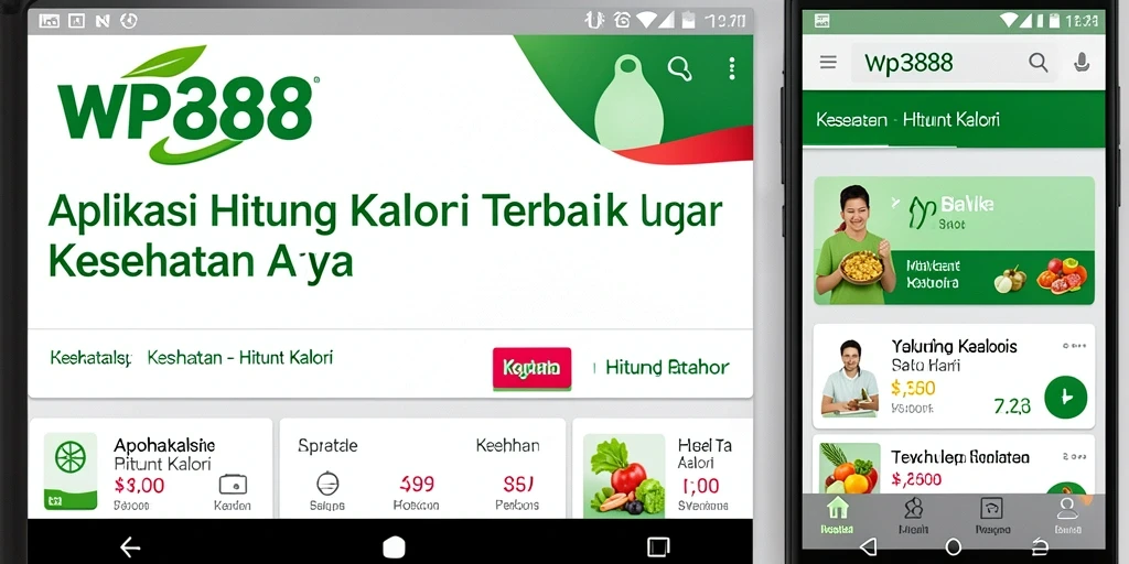 Antarmuka WP888 menampilkan fitur Hitung Kalori yang mudah digunakan.
