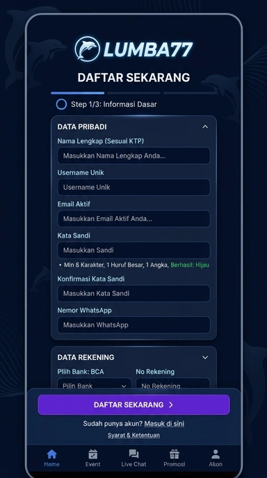 Panduan Lengkap Registrasi Akun Lumba77